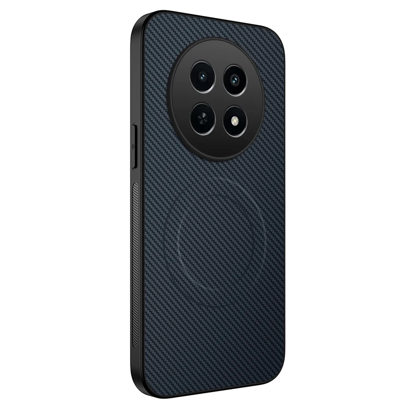 Premium Carbon Fiber Magnetic Phone Case with TPU Soft Wireless Charging Capability