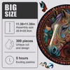 Wooden Puzzle Mandala Horse 3D Wood Jigsaw Puzzle Retro Toys Wooden Animal Puzzles Board Game For Adults Kids With Wood Gift Box 2