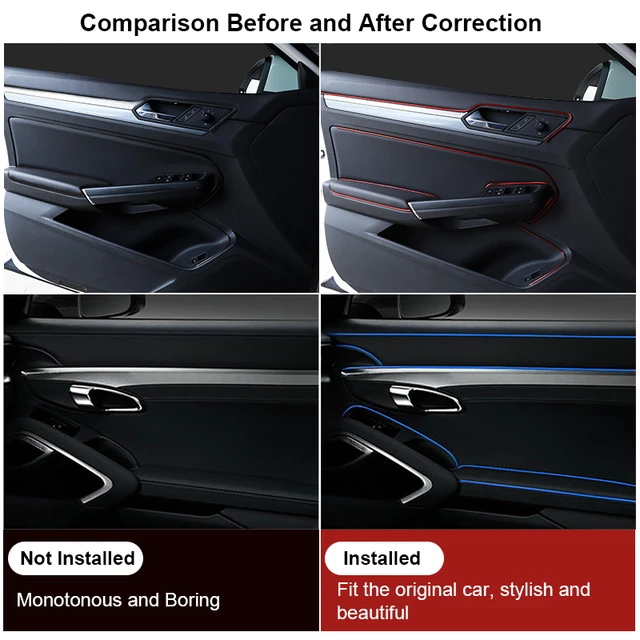 Car Moulding Strip Interior Decoration Strips Diy Auto Styling Accessories  Tuning Universal Dashboard Door Chrome Decor Trim, Shop Latest Trends