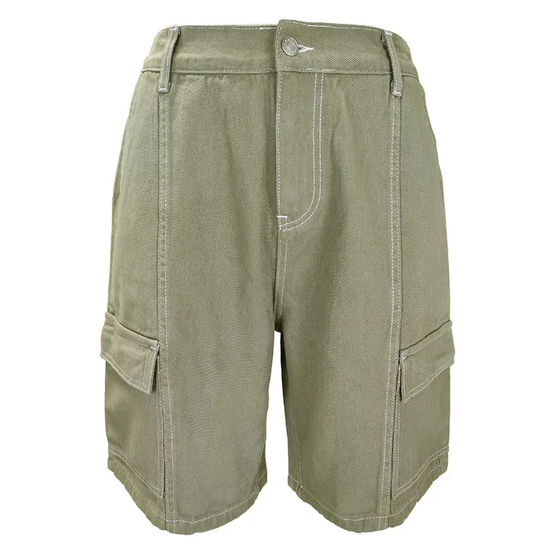 Cargo Shorts Mens Multi Pocket Shorts Solid Color Cropped Pants Men Casual Shorts Summer Breathable Bottoms Fashion Streetwear