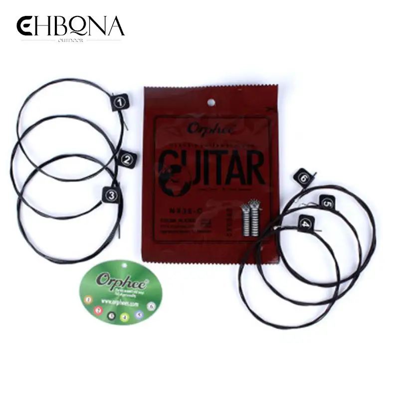 

6Pcs Classic Guitar String Electric Guitar Nylon Strings Acoustic Coating Rope NX35-C Color Plated Wire Guitar Accessories