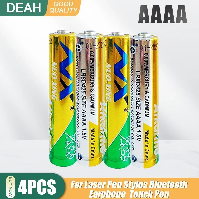 AAAA E96 LR61 LR8D425 1.5V Alkaline Battery 4PCS For Stylus Laser Pen Touch Pen Bluetooth Earphone Clock