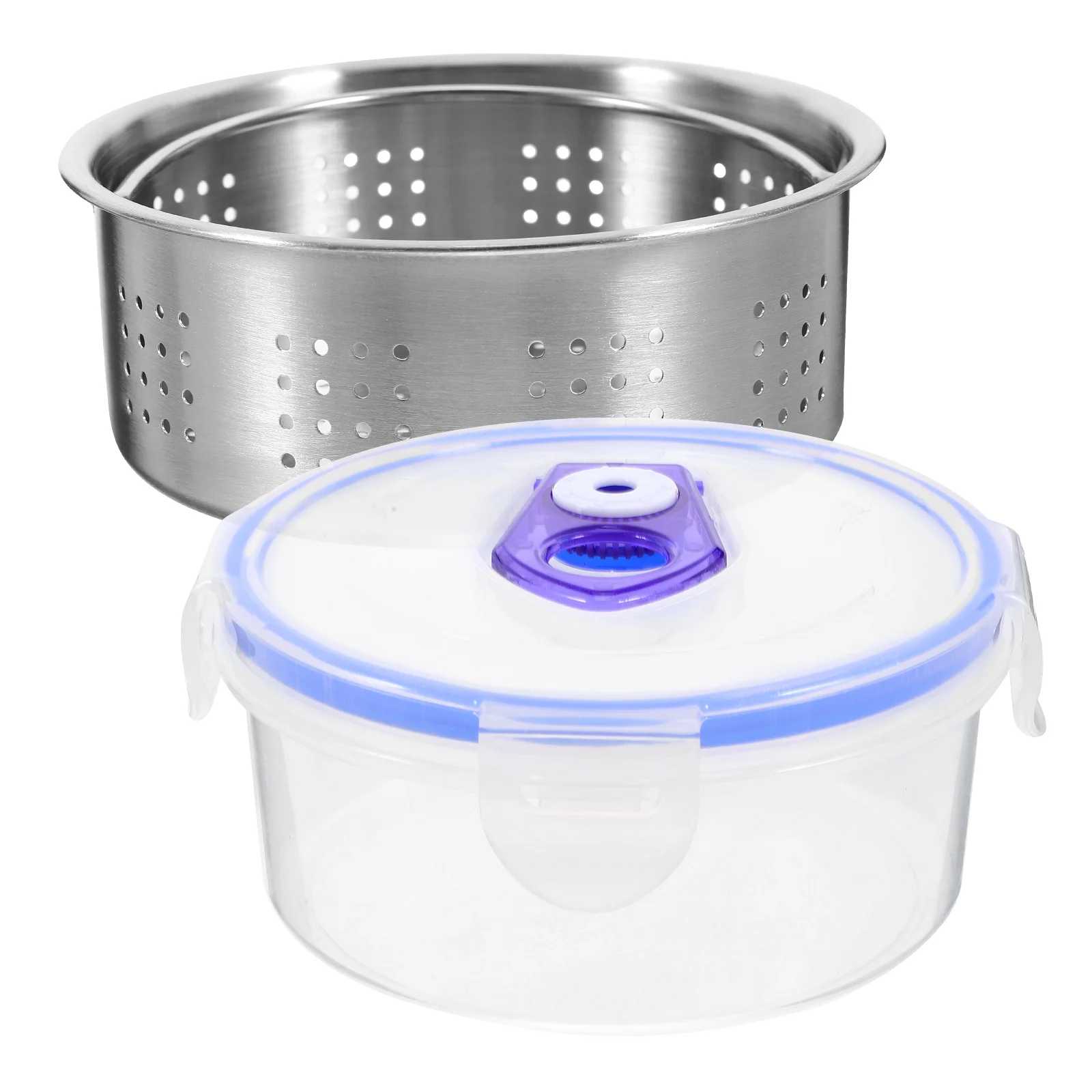 

Small Refrigerator Vegetable and Fruit Draining Basket Fresh Keeping Boxes Kitchen Fridge Containers Supplies