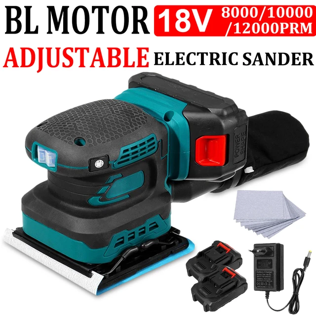 18V 1.5Ah Cordless Random Orbital Sander with Charger in Soft Bag