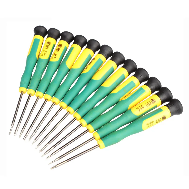 

BST-666 12in1 Screwdriver Set for Mobile Phone Maintenance High Precision Motherboard IC Chip Magnetic Repair Bolt Drivers