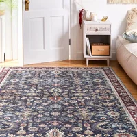 Light Luxury Vintage Living Room Carpet Foldable Machine Washable Decoration Coffee Tables Bedroom Rug Plush Mat Ковер Tapis 러그 2