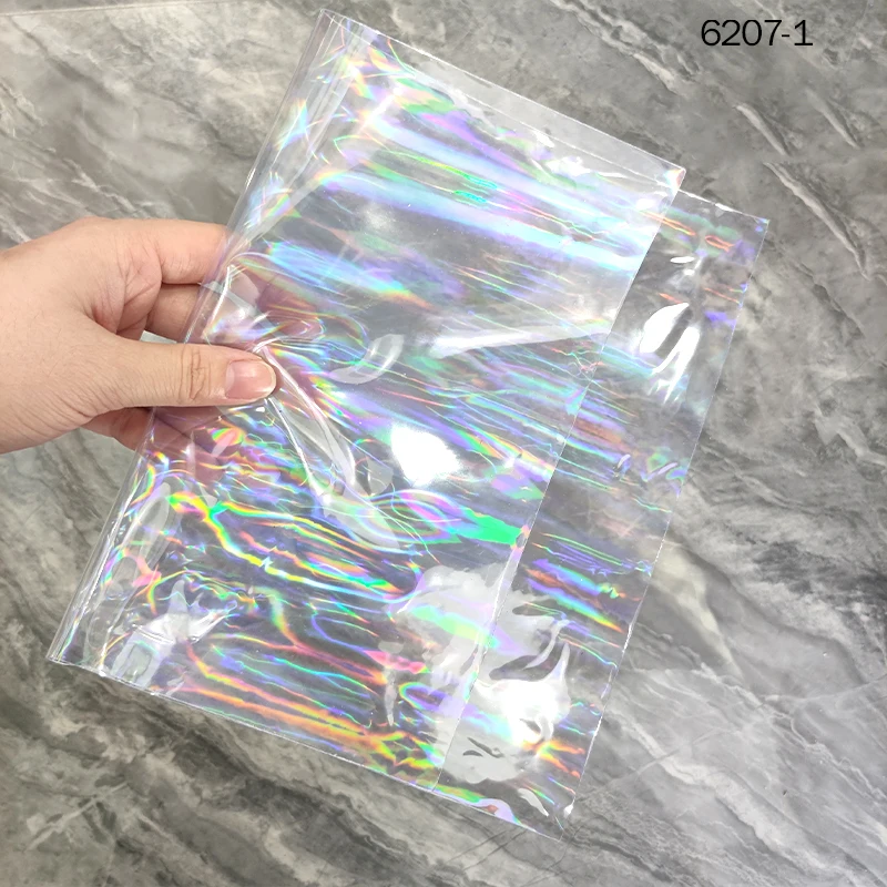 투명 심포니 PVC 비닐 필름 포장 장식 가방, DIY 의류 바람막이, 방수 공예 수제, 46x135cm