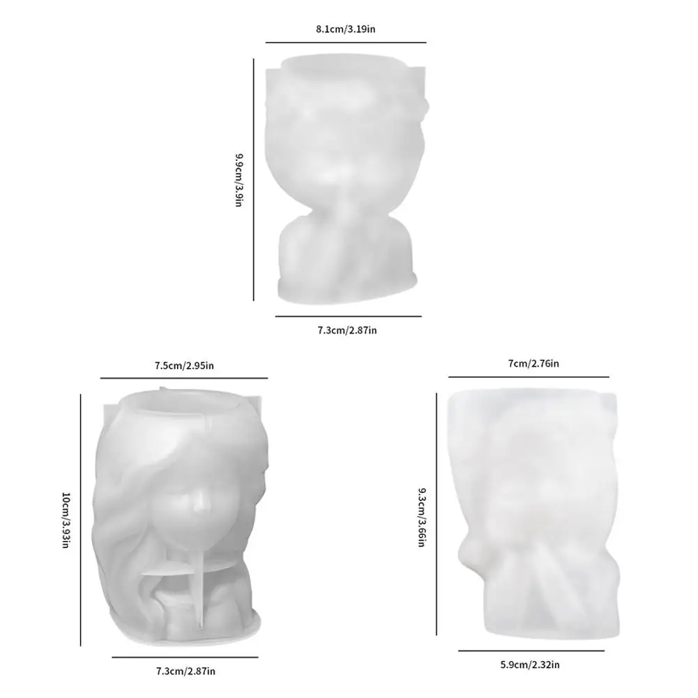 Description Picture 4 of itemQuiet Sleeping Girl Goddess Vase Silicone Mold Scented Mold For Gypsum and Concrete Stone Carving Art Ornaments DIY Vase Mo E7H3