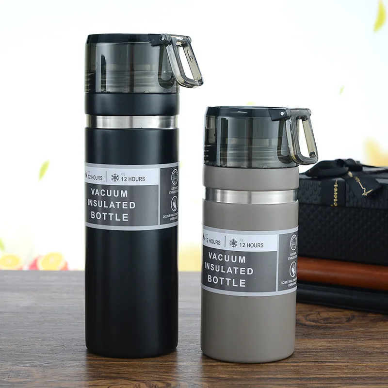 Thermos Bottle New Water Vacuum Cup Winter Stainless Steel Insulation Bounce Bracket Mug Warmer Sport |