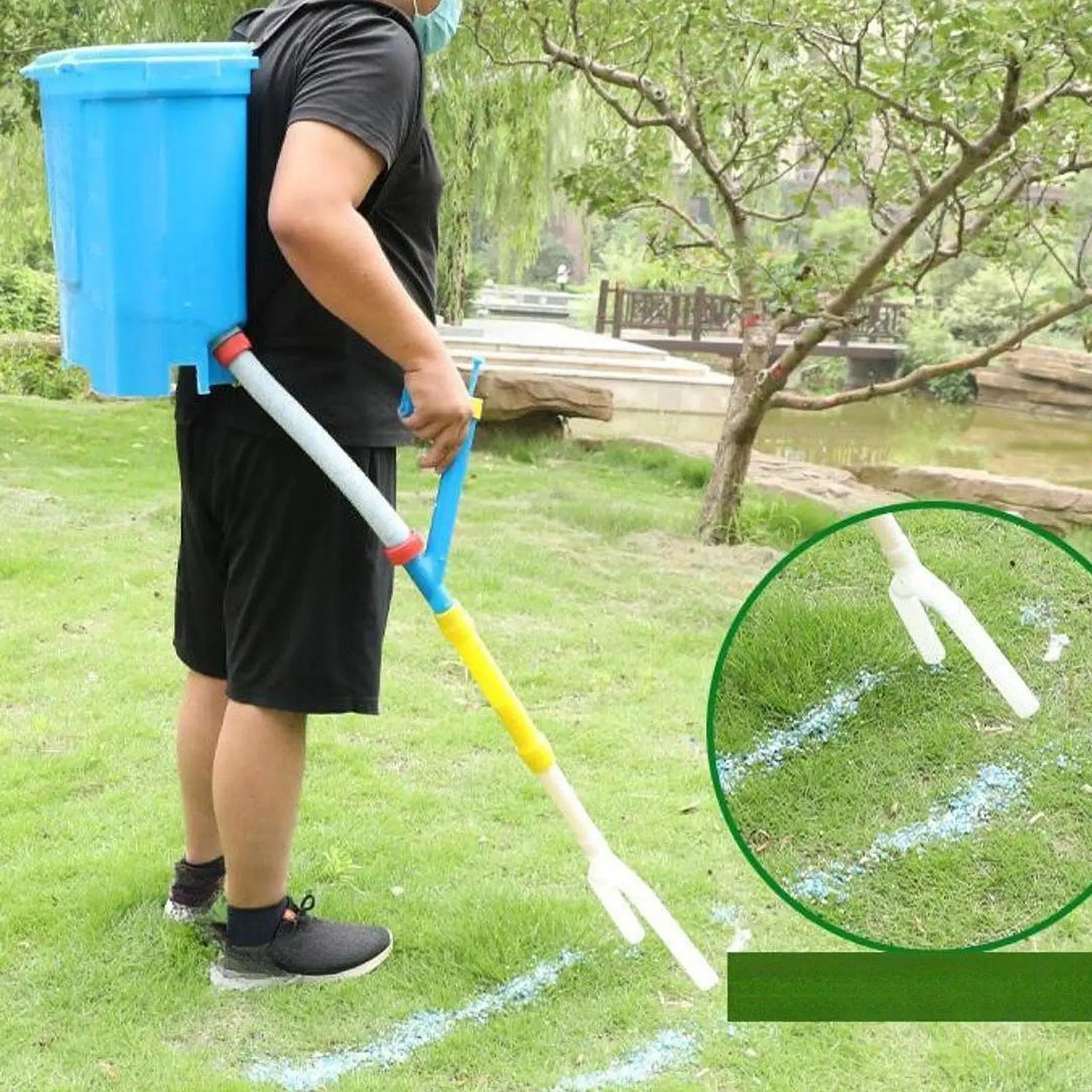 Fertilizer Spreader Back Carrying Bucket Labor Saving 25L Agricultural Manual Fertilizing Tool Corn Vegetables