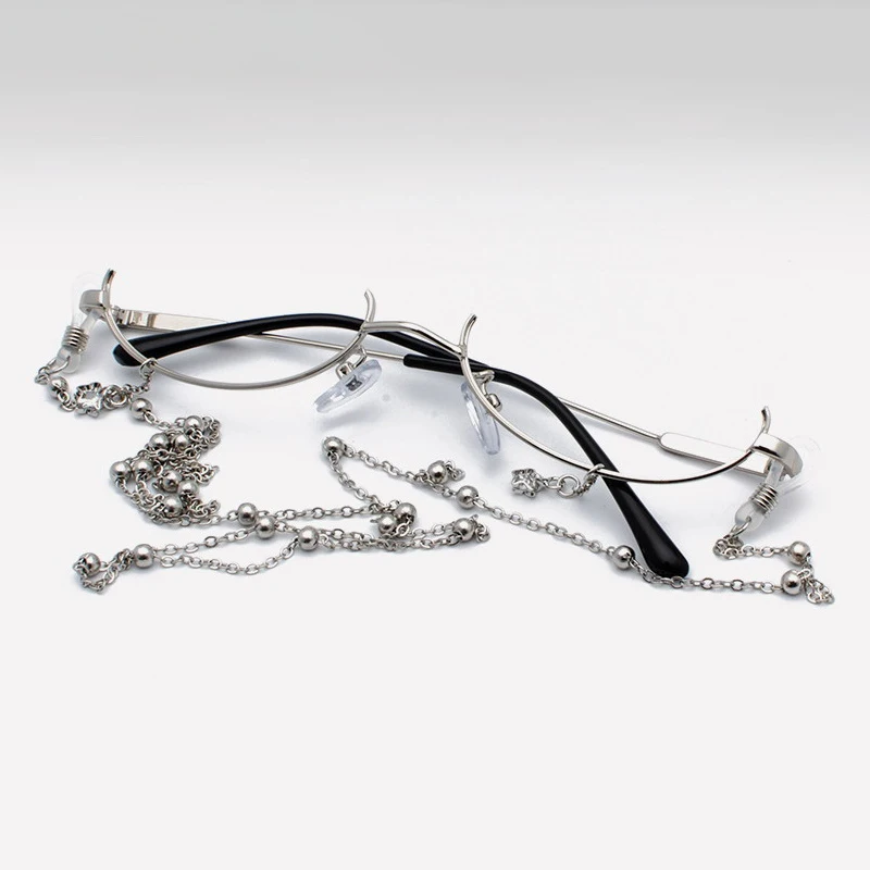 Women's Half Frame Decorative Glasses - Water Drop Design