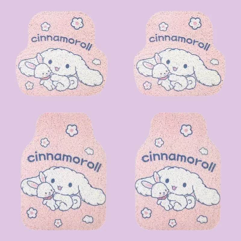 

Sanrio Kawaii Cinnamoroll Car Mats Cartoon My Melody Kuromi Auto Universal Carpet Footbridge Automobiles Accessories Anti Dirty