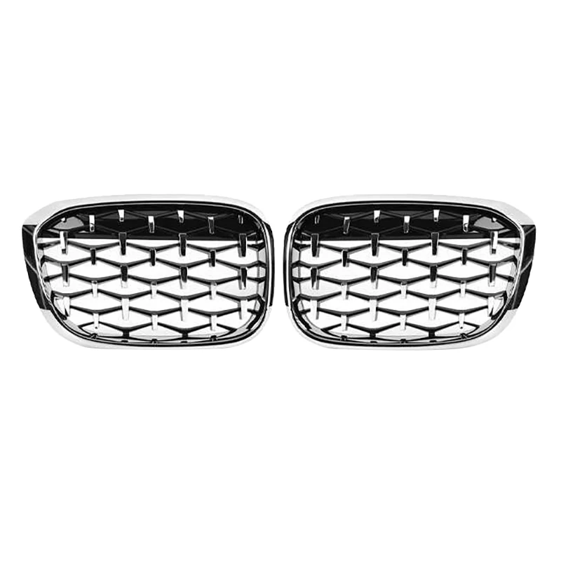 

New Diamond Grills Meteor Style Replace Grille Car Front Bumper Grill for BMW X3 X4 G01 G08 G02 2018-2020 Chrome