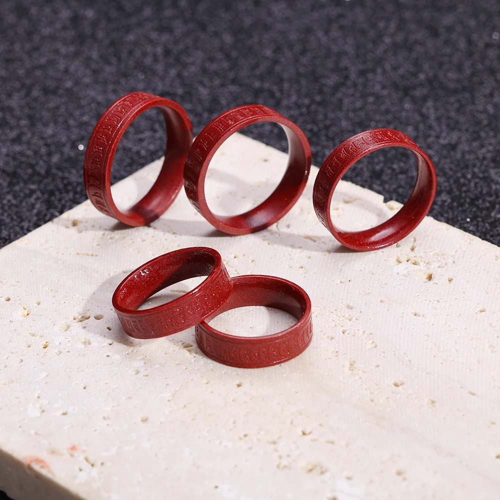 Renning Feng Shui Cinnabar Ring - Wealth & Luck Amulet, Handmade, Sizes 6-13 - View #13