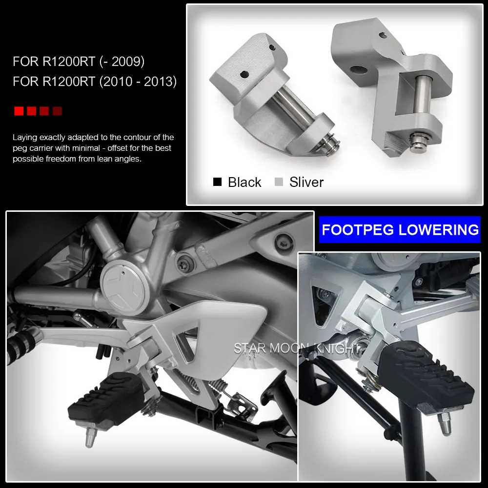 Footpeg Lowering Kit For BMW R1200RT r1200 rt R 1200 RT 1200RT 2007