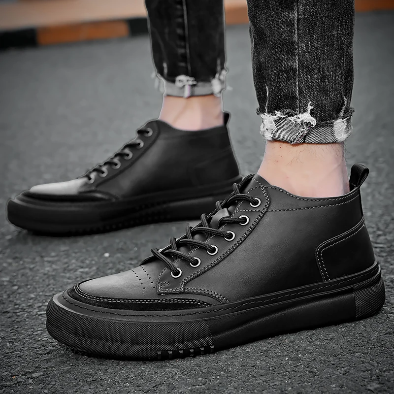 Trendy Shoes Men's Casual Boots 2018 Men Ankle Boots Autumn