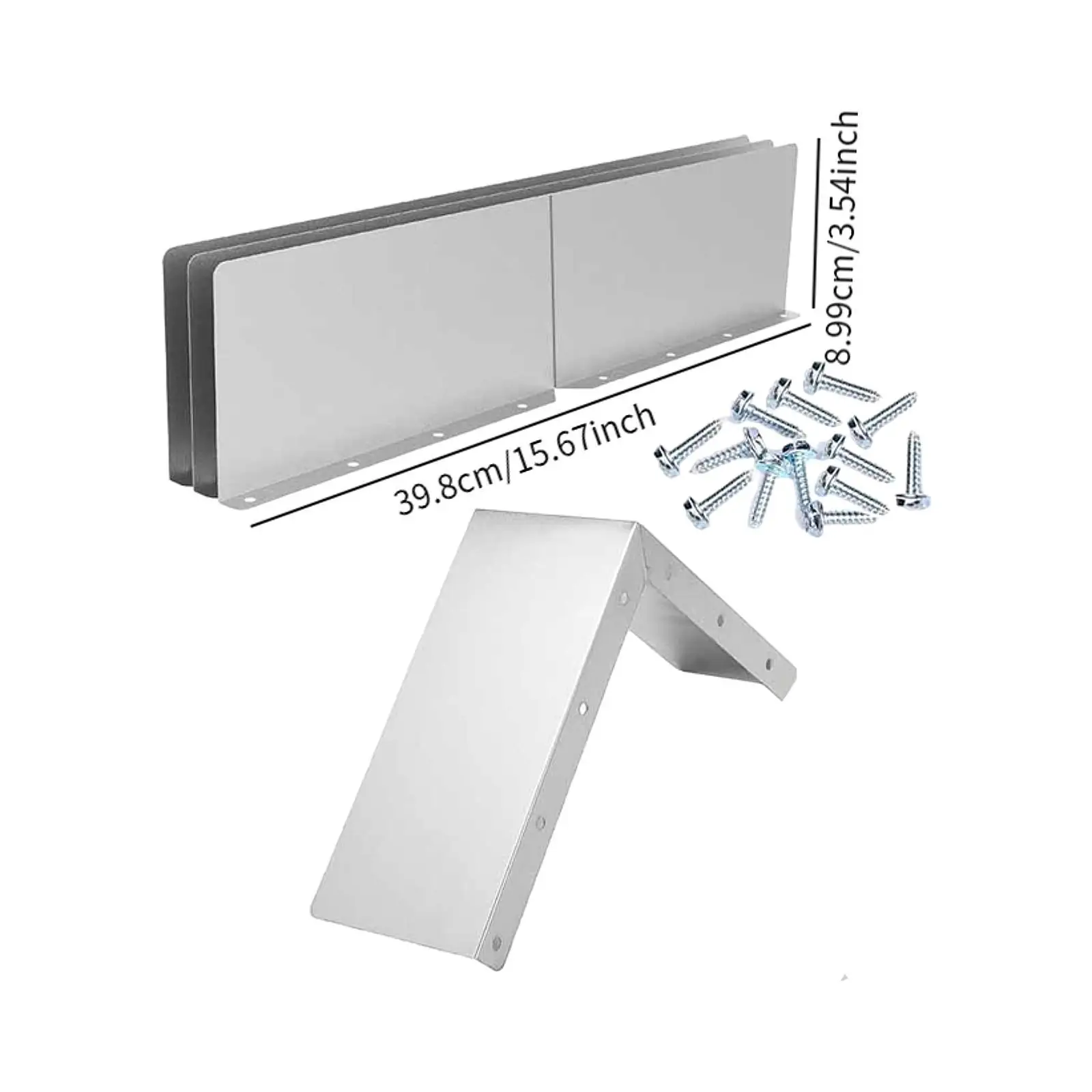 4 Pieces Gutter Valley Splash Guards Aluminum for House Shingle Roofs Corner