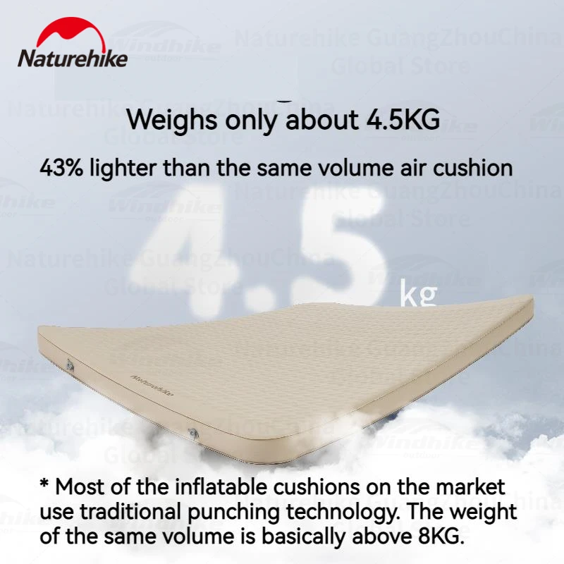 Naturehike Air Mattress Outdoor Camping Automatic Inflatable Cushion 4.5kg Double Bed 12cm inflatable mattress