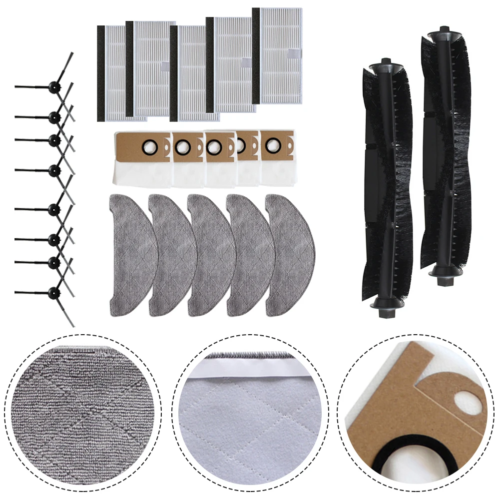 Sweeper Spare Parts para Pro T10 Robot Aspirador Mop Pads Bolsas de pó Acessórios de Substituição