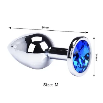 3 Size Anal Beads Crystal Jewelry Round Butt Plug Stimulator Sex Toys Dildo Stainless Steel Anal Plug For Gay Couple anal plug 5