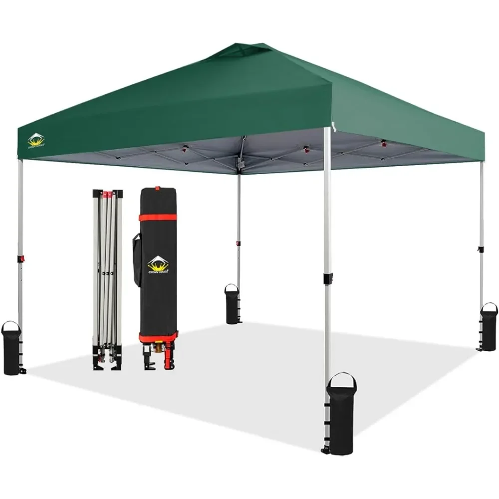 

Tourist Tent 8 Stakes Camping Accessories Outdoor Waterproof Awning 10x10 Pop Up Canopy Outdoor Shade Mesh 4 Ropes Forest Green