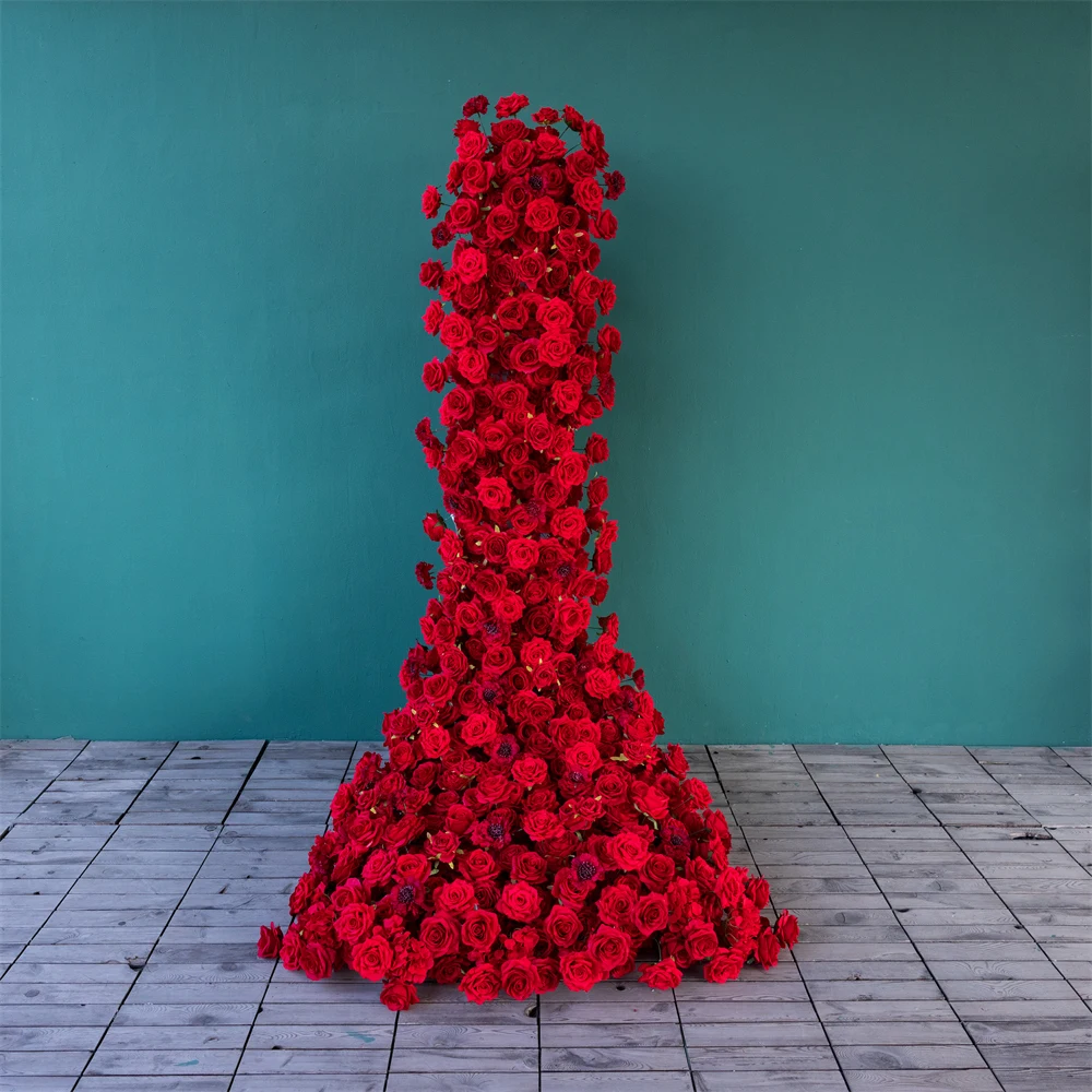 1.5x0.5m Artificial Red Rose Flower Arrangement Sofa Flower