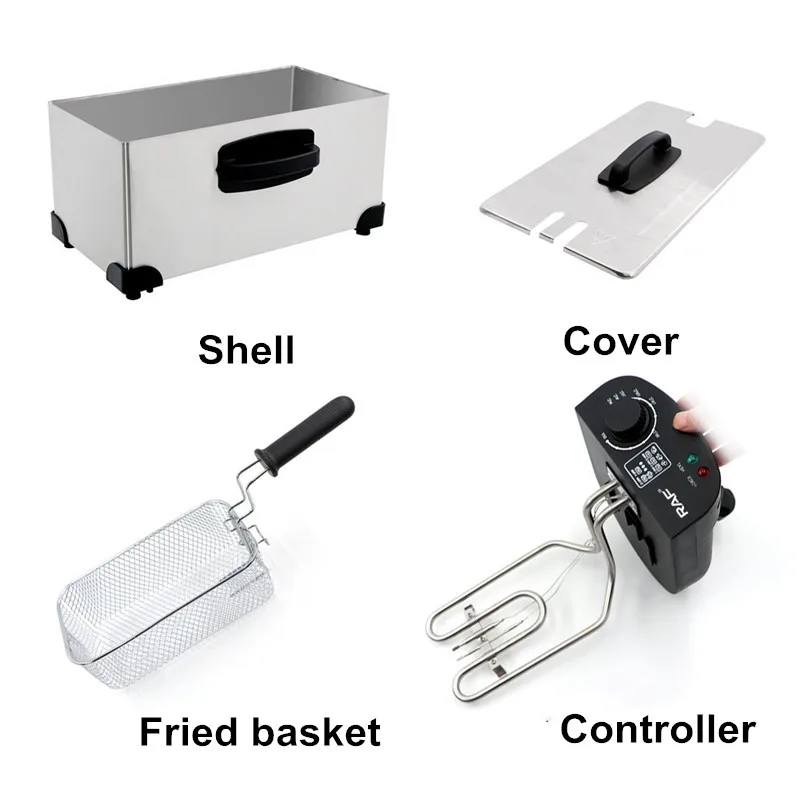 Multifunctional French Fries Frying Machine For Domestic Fryers Commercial Single-Cylinder Electric Frying Furnace Small Fried 5