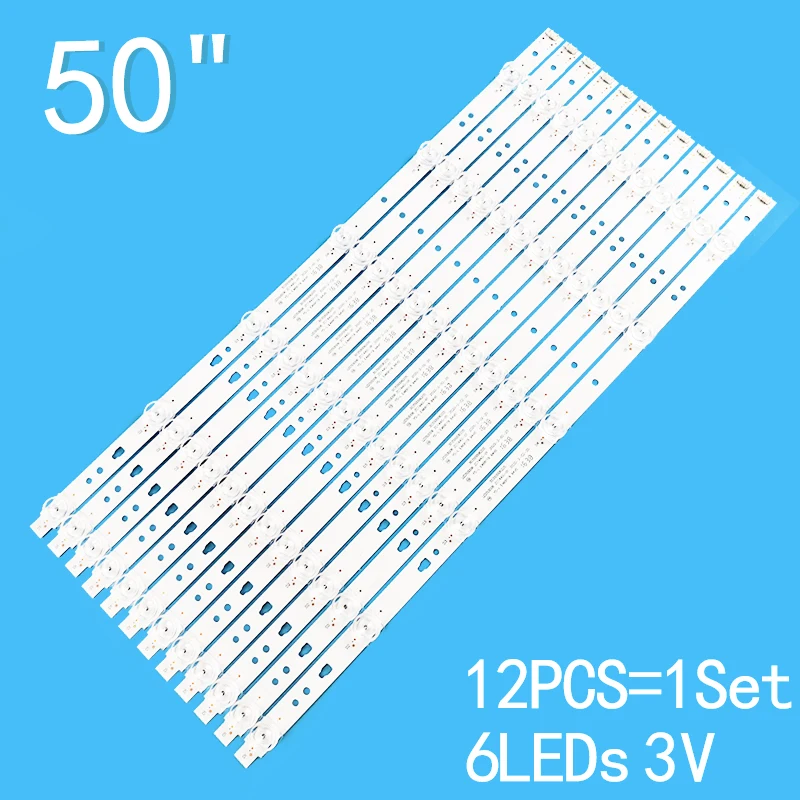 

New 12PCS/For 50" TV LED50D6-ZC14AG-03 LED49D6-03(A) MoreKen F50A71F1 V500HJ1-PE8 REV.C3 JVC LT-50C550 P50FN117J LT-50EM76