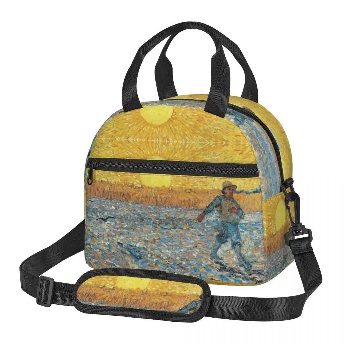 

Custom Van Gogh Lunch Bag Men Women Warm Cooler Insulated Lunch Box for Children School With Strap