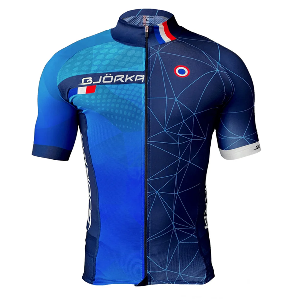 

Bjorka летние велосипедные мужские трикотажные изделия с коротким рукавом Maillot Ciclismo Hombre быстросохнущая дышащая одежда для горного велосипеда Рубашки для дорожного велосипеда
