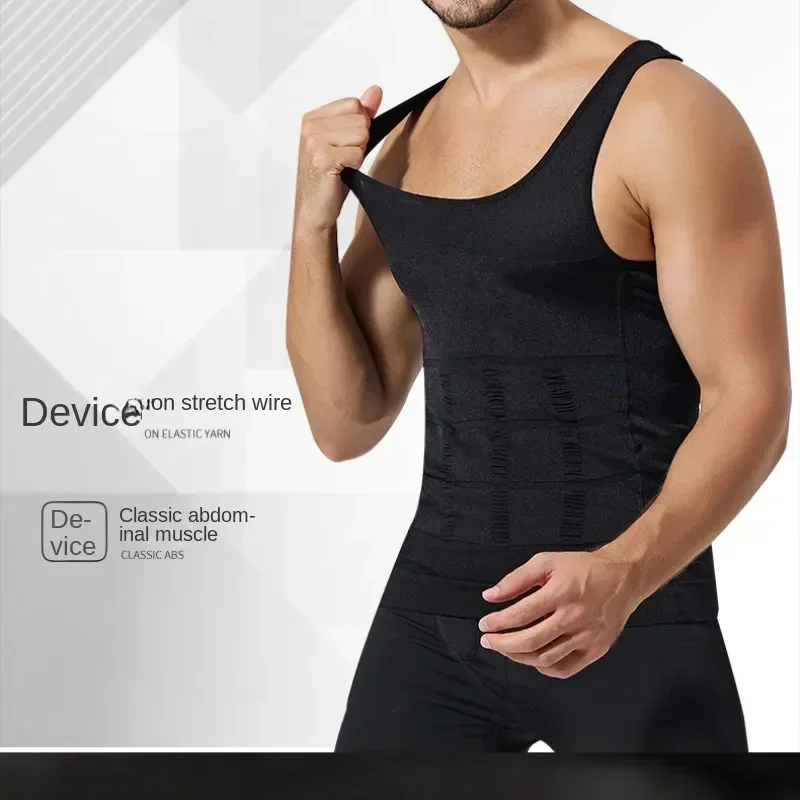 

Burner Body Slimming Vest Shaper Tummy T-shirt Corset Men Abdomen Chest Fat Modeling Posture Compression Corrector Male