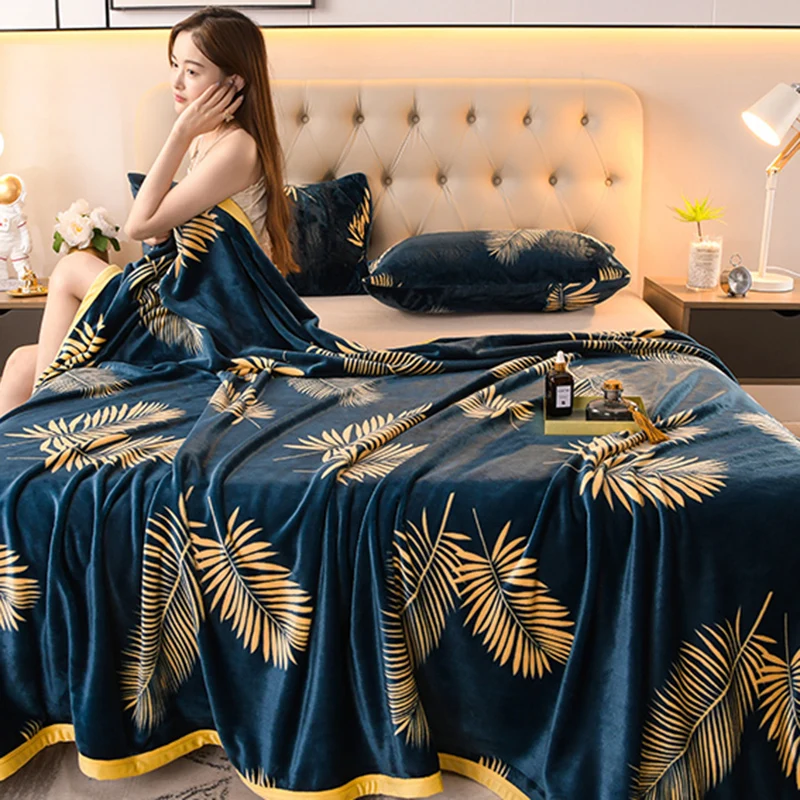 2024 New Thickened Double-sided Cloud Sable Velvet Blanket for Office Nap Blanket Cover Throw Blanket for Sofa  Boho Blanket 4