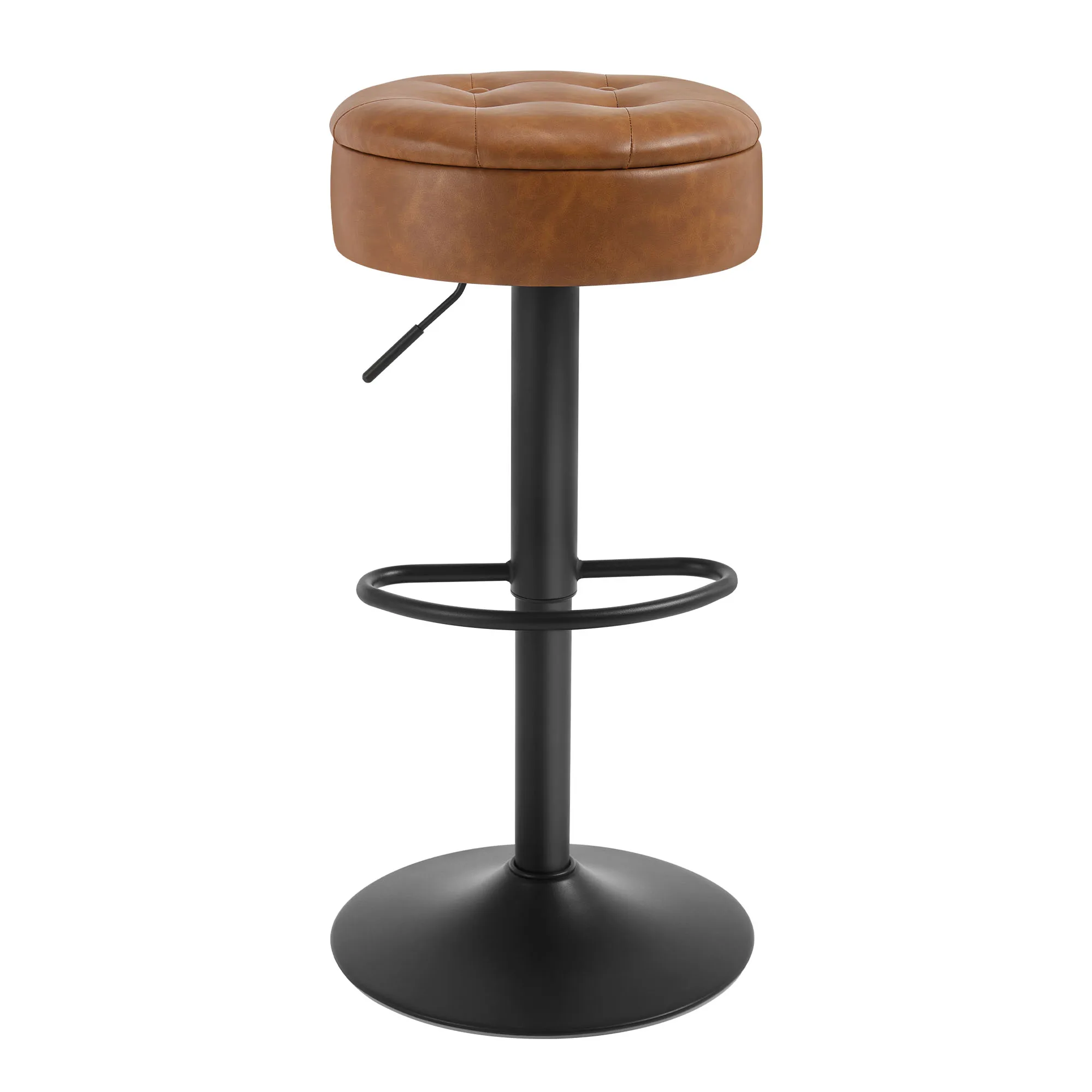 WOLTU 1 Stück Barhocker höhenverstellbar 360° ° Drehbarer Barstuhl mit Rückenlehne, Thekenhocker, Bistrikhocker für Küche, Kneipe – Detail 30