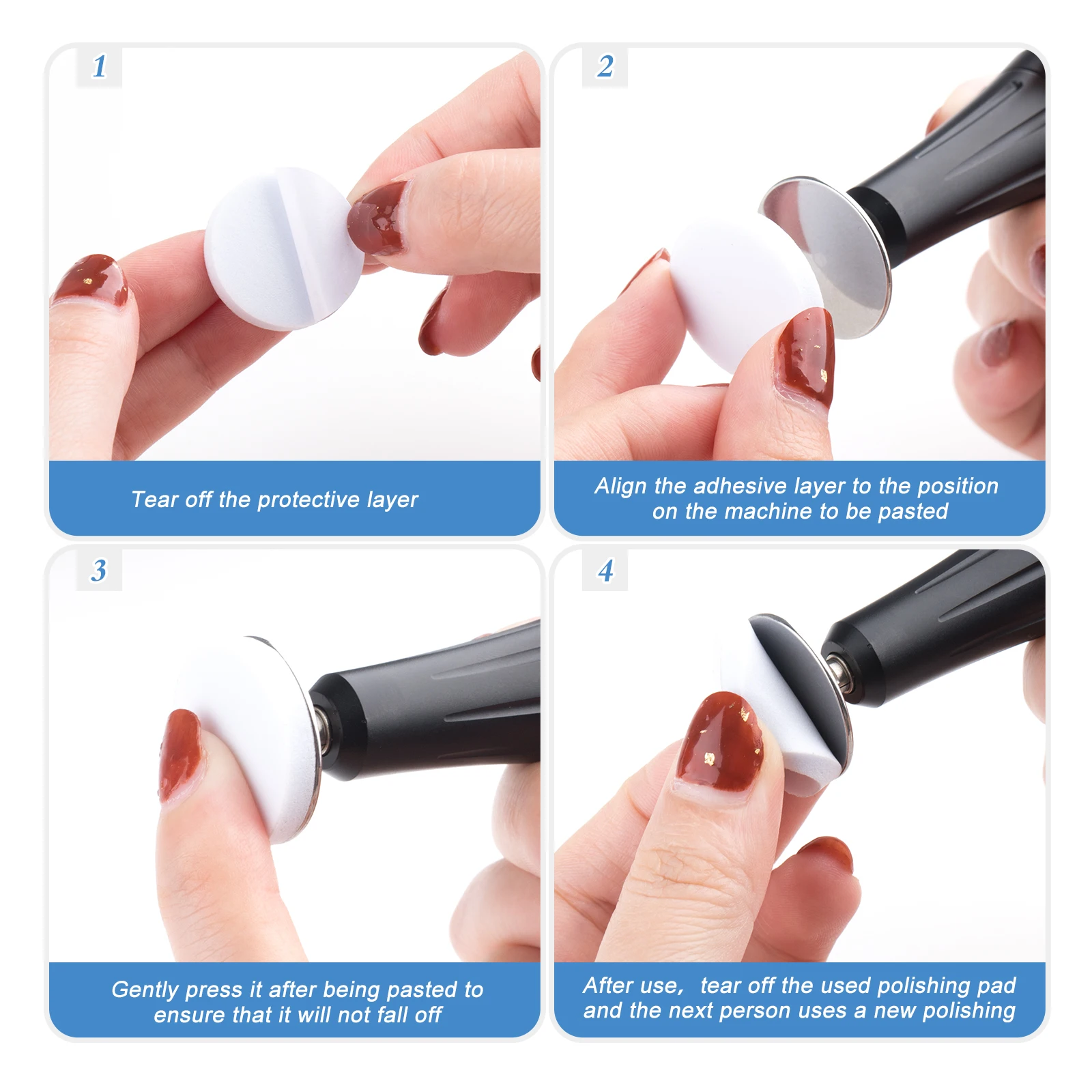 foot sanding paper self-adhesive replaceable for professional pedicure polishing remove dead skin calluse buffing disc