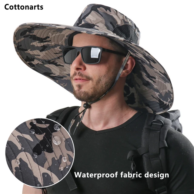 15CM Oversized Brim Sun Hat Summer Anti-UV Fishing Hats Bucket Hat Men's  Outdoor Travel Breathable Mesh Shade Caps Sombreros De - AliExpress