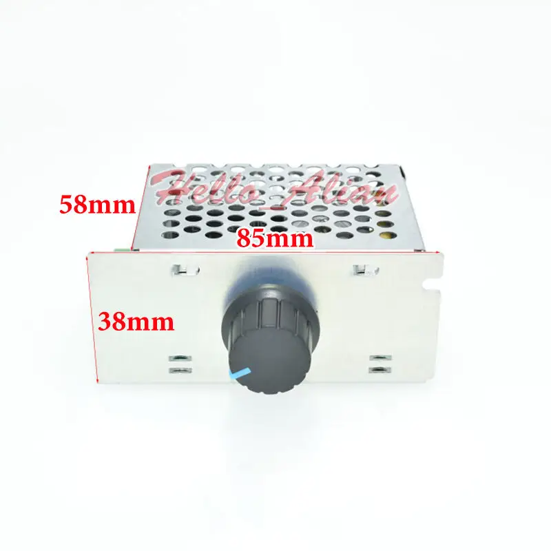 AC 220V 20A PWM DC 브러시 모터 속도 컨트롤러 입력 노브 레귤레이터 스위치 220V DC 모터용 전위차계.