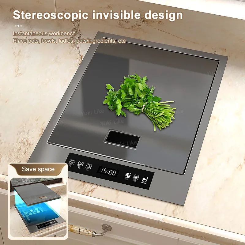 Évier de cuisine en acier inoxydable GNE, tasse Catepik d\'eau, évier de livres avec barre, couvercle de bassin de désinfection des légumes, fente