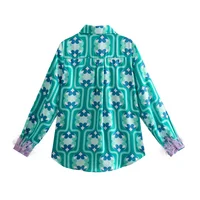 Fashion Printed Shirt Tops For Women European And American Style New Loose Wide-leg Trousers Street Style Casual Suits - Image 2