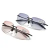 Fashionable Prescription Reading Eyeglasses Progressive Bifocal Sun Glasses for Middle-aged Frameless Presbyopia Glasses Diopter 6
