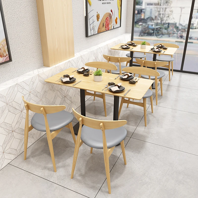 Fast Food Table Chair Set Furniture Restaurant Furniture Booths Cafe Table Chair Set