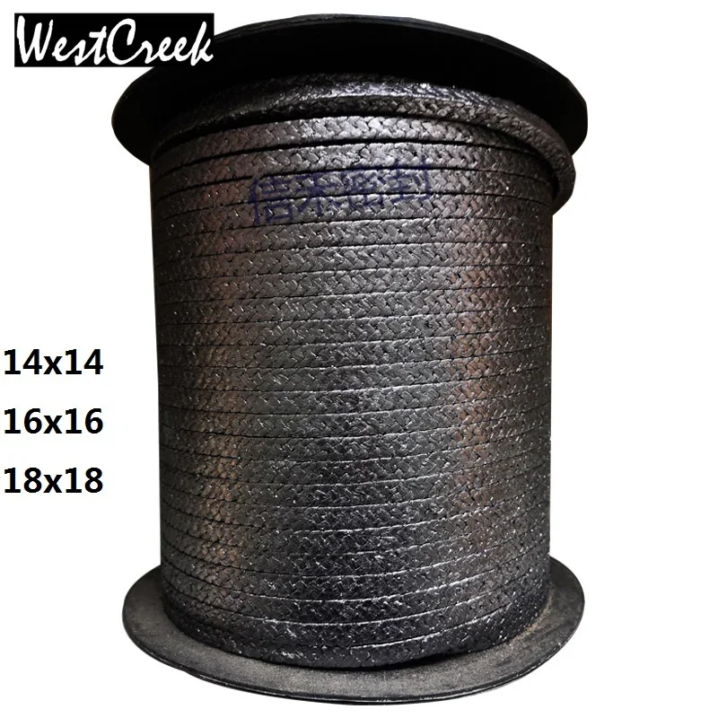 WESTCREEK 10m of 20x20mm Gasket. Graphite Rope Graphite Nickel Wire Black Lead Plumbago Cord Wire Packing Valve