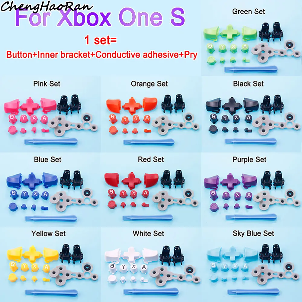 

1 set RT LT Bracket trigger buttons Suitable For Xbox One S RB LB internal bracket ABXY Dpad key conductive rubber Accessories