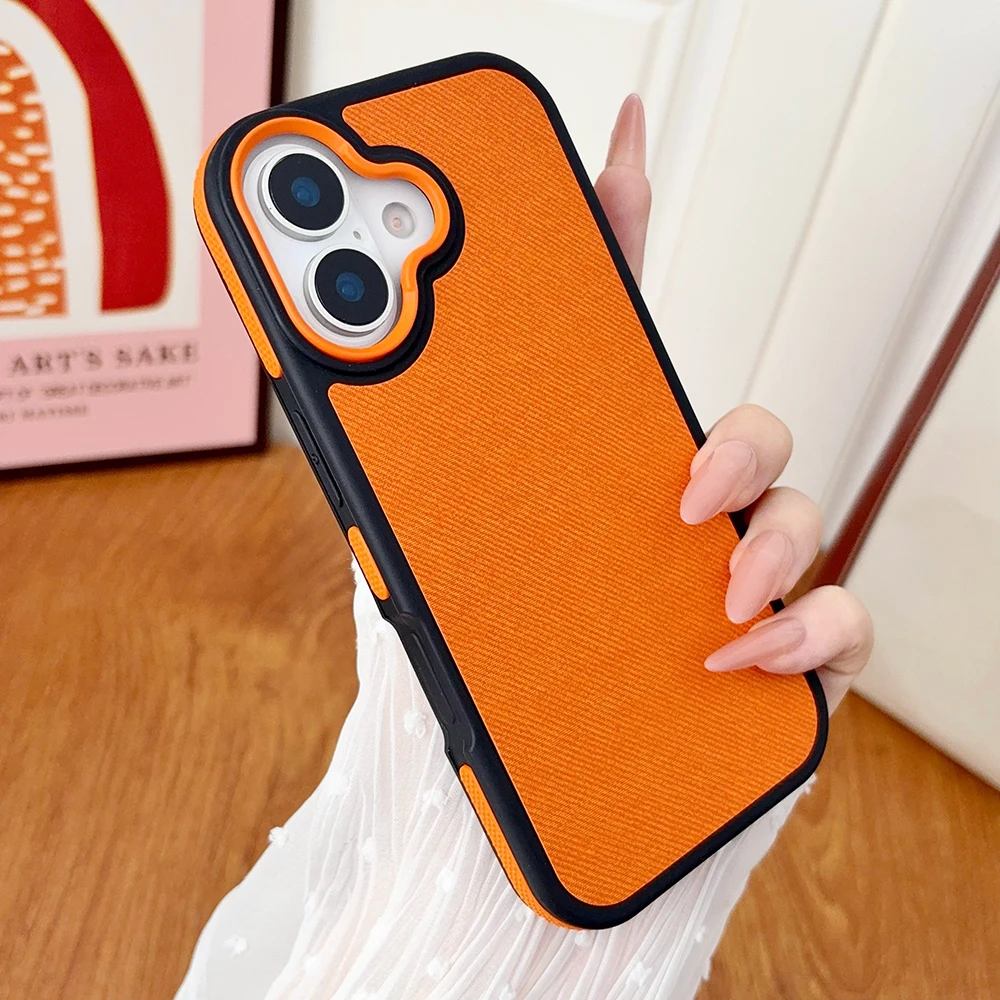 Luxury Retro Leather Texture Shockproof Soft Matte Phone Case Cover