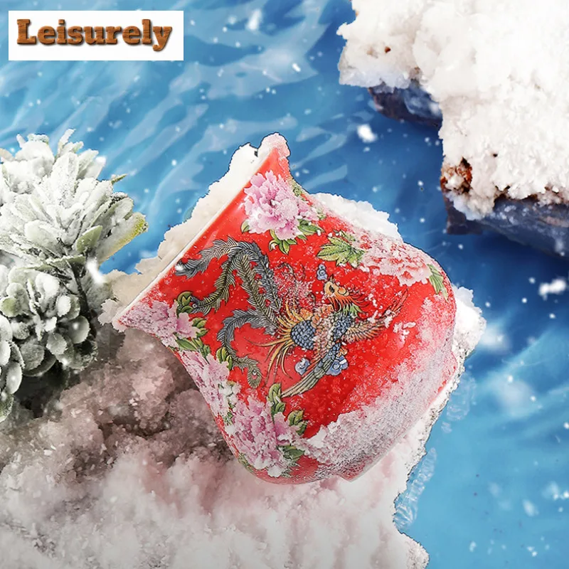 Northeast Phoenix Blossoms Flower Gaiwan Boutique Tea Bowl With Lid Kit Tea Making Mug Thermo Water Jug Chinese Teaset Ornaments