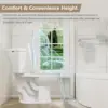 Superflo Elongated Corner Toilet, Compact 17.2"" Tall Toilet With Comfort Height Toilet Bowl & Dual Flush Tank, Space-Saving 3