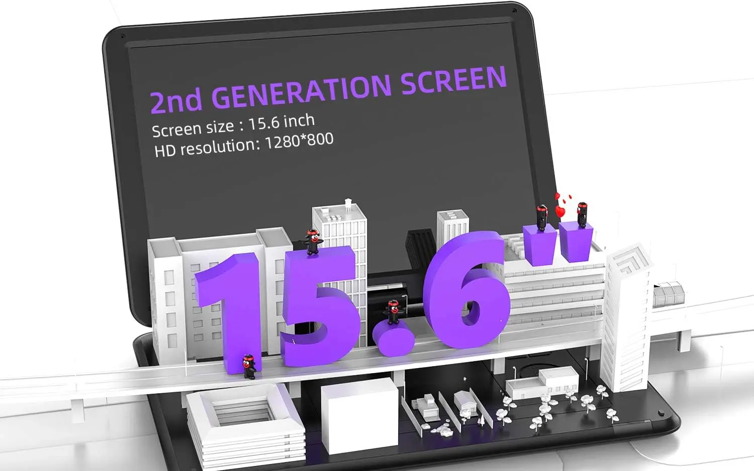 17.5" Portable DVD Player with 15.6" Large HD Screen, 6 Hours Rechargeable Battery, Support USB/SD Card/Sync TV Region Free