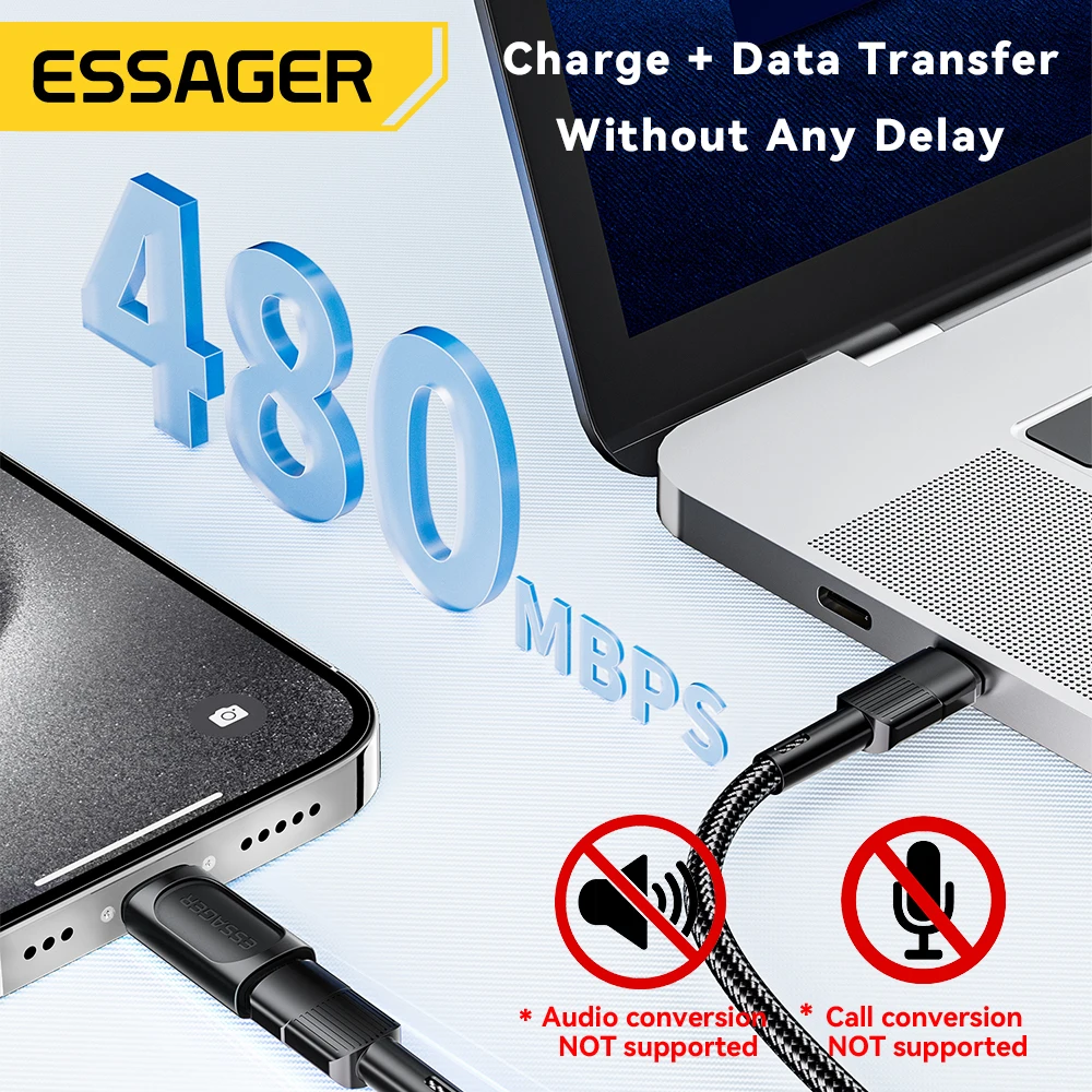 Efficient USB-C to Lightning Adapter - 20W Fast Charging & OTG Capable