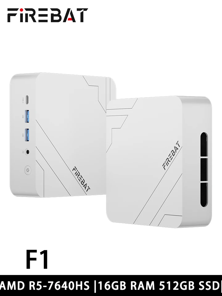 FIREBAT F1 MINI PC AMD Ryzen 5 7640HS DDR5 16GB RAM 512GB SSD