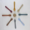 Baby Soft Silicone Spoon Food-grade Silicone Children's Supplementary Feeding Training Spoon Long-handle Silicone Feeding Spoon 4