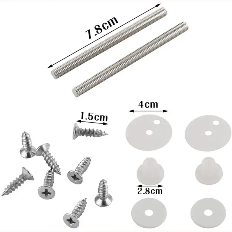 2pcs Toilet Seat Hinges Zinc Alloy Toilet Cover Mounting Connector Lid Hinge Fittings Replacement Bathroom Accessories